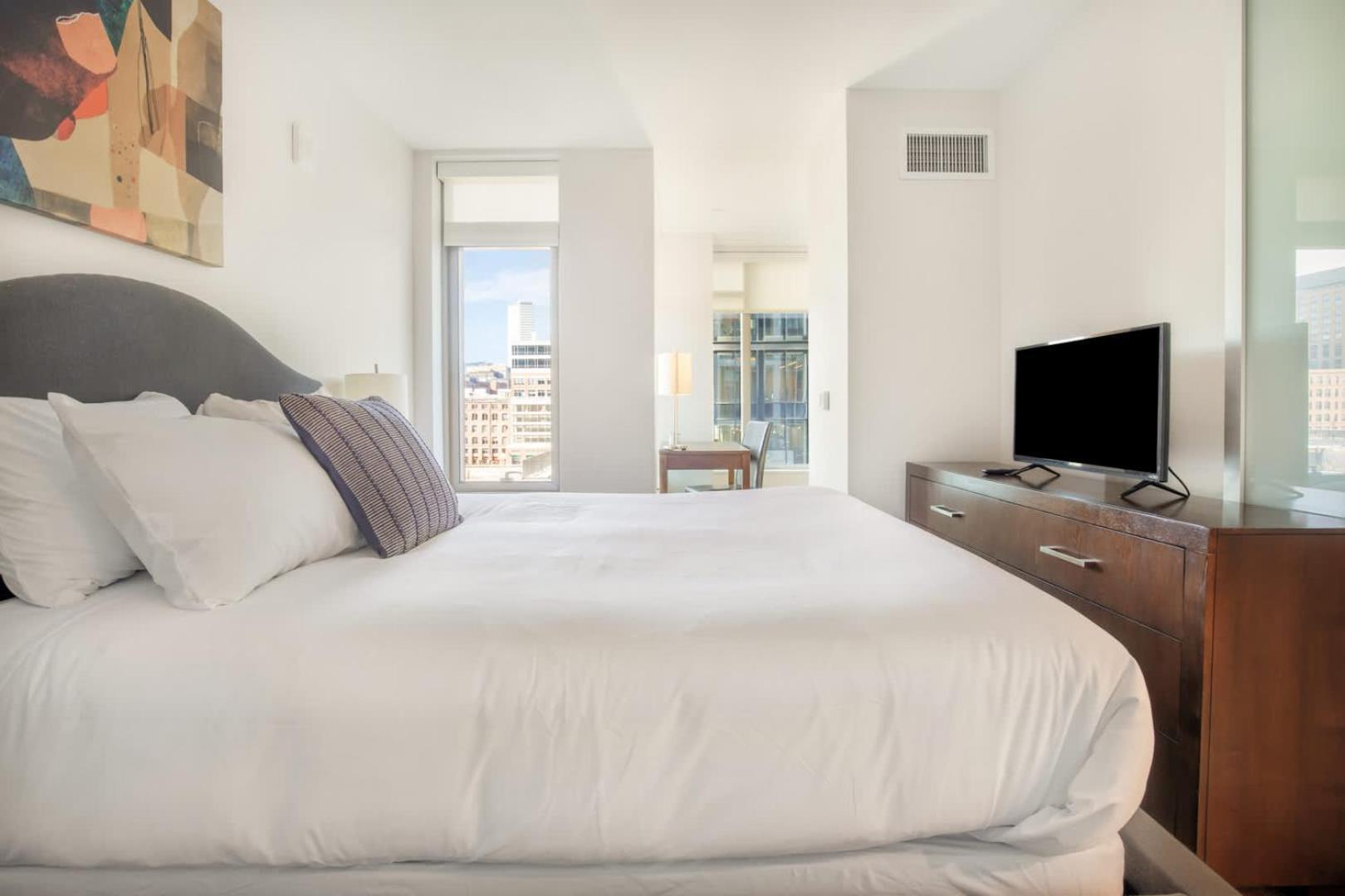Spacious Full Kitchen In Seaport Apartment Boston